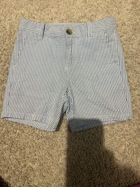 Janie and Jack Blue and White Seersucker Shorts size 3